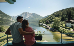Romantischer Ausblick vom Hotelzimmer des Hotel Seevilla in Altaussee