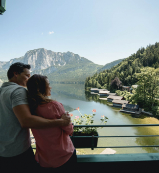 Romantischer Ausblick vom Hotelzimmer des Hotel Seevilla in Altaussee