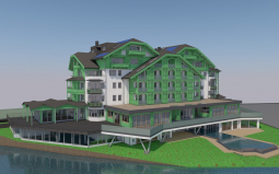 3-D-Ansicht Hotel Seevilla mit neuer Außengestaltung