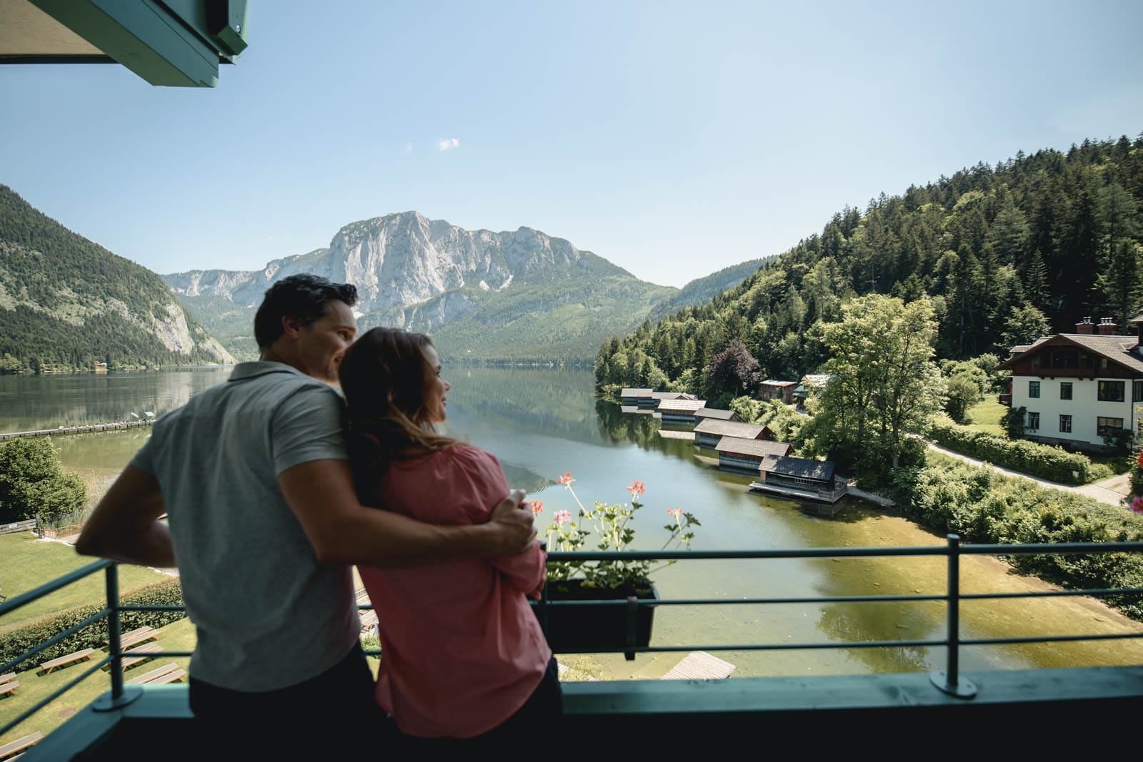 Romantischer Ausblick vom Hotelzimmer des Hotel Seevilla in Altaussee